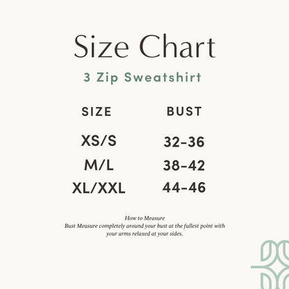 Movemama Oversized Three Zip Breastfeeding Sweatshirt