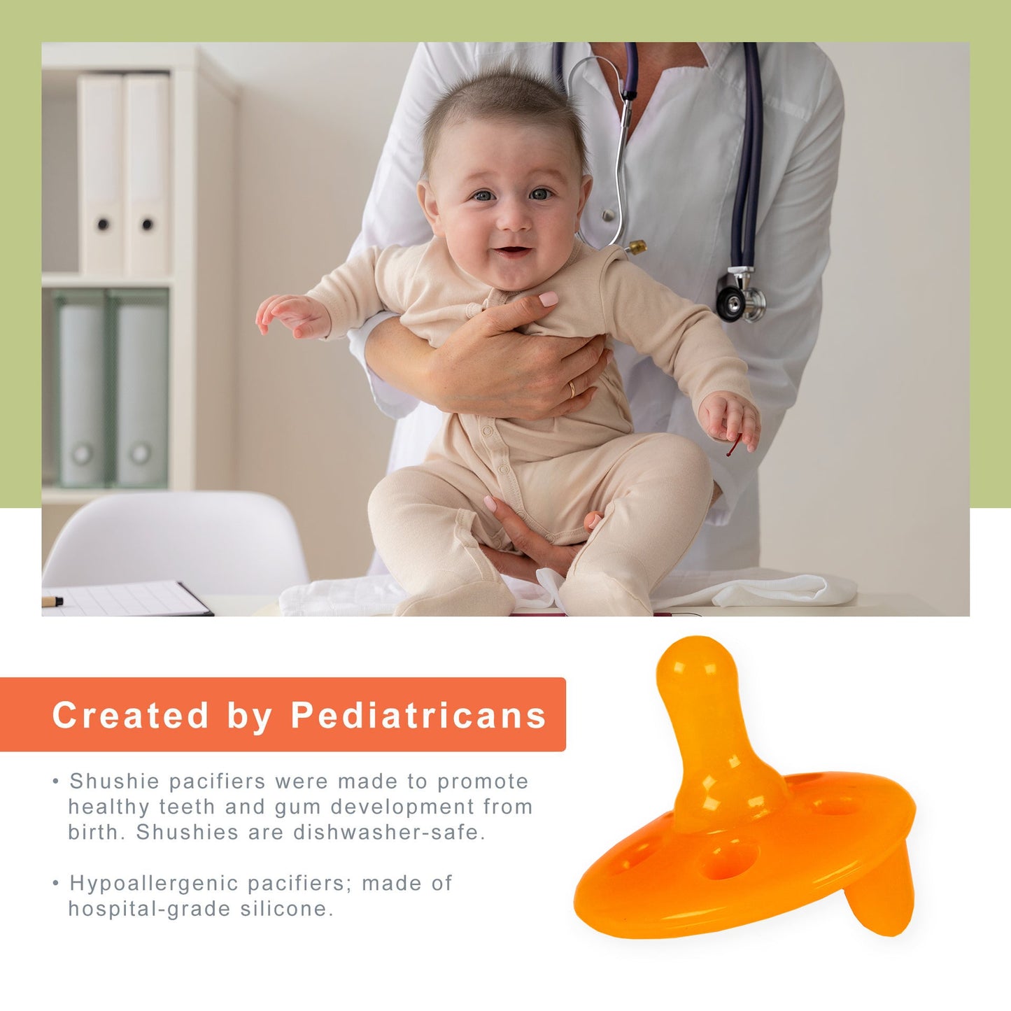 Shusher Sloth + 6-Pack Shushie Pacifiers Bundle