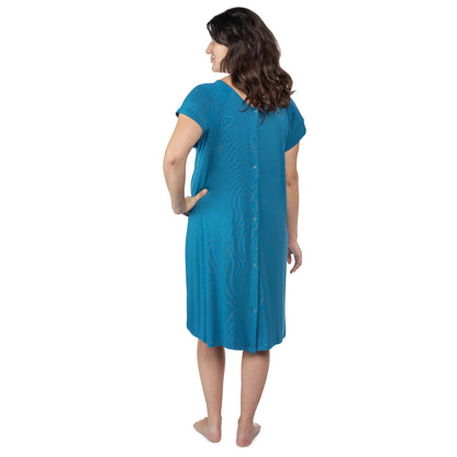 Three Little Tots Blue Mommy Labor and Delivery Nursing Hospital Gown