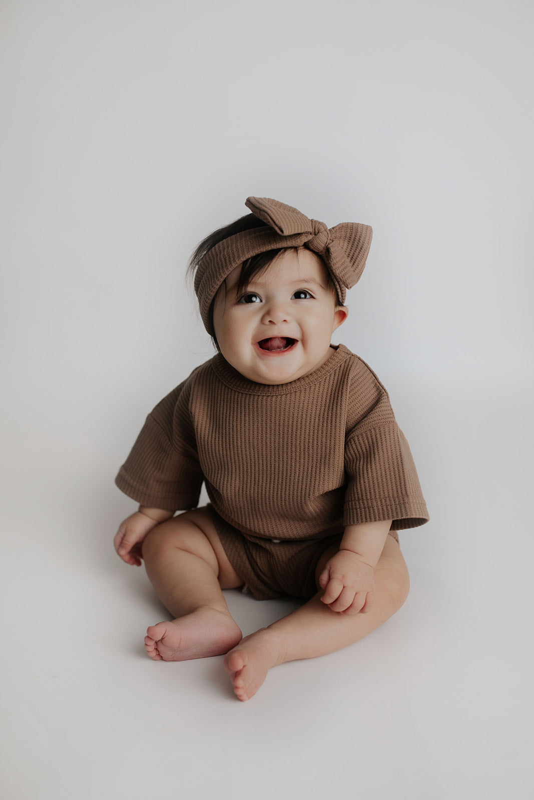 Three Little Tots Cocoa Sands Brown Waffle Headband