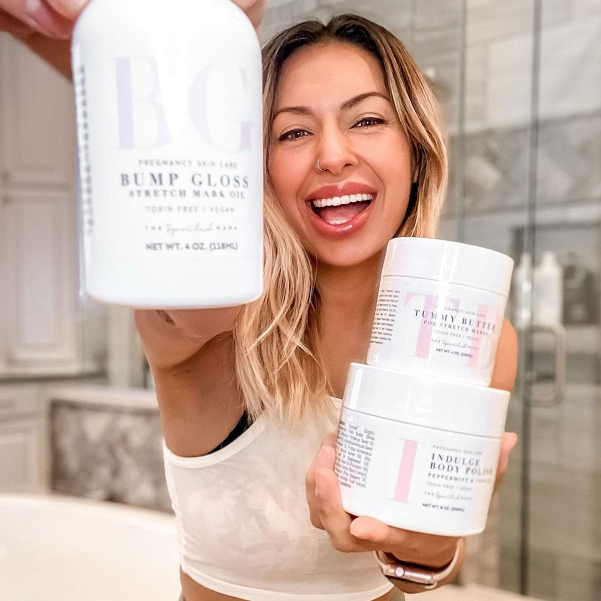 The Spoiled Mama Stretch Mark Prevention Trio - Tummy Butter, Bump Gloss & ReModel Serum