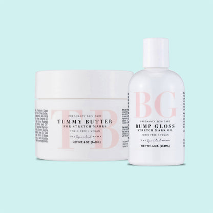 The Spoiled Mama Stretch Mark Treatment Kit - Tummy Butter & Bump Gloss Duo