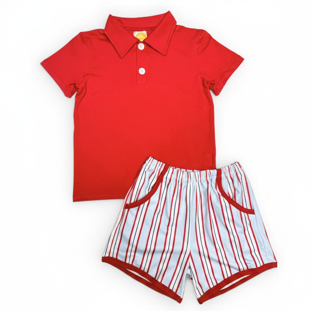 The Little Lemons Company All-American Stripes Boys Set