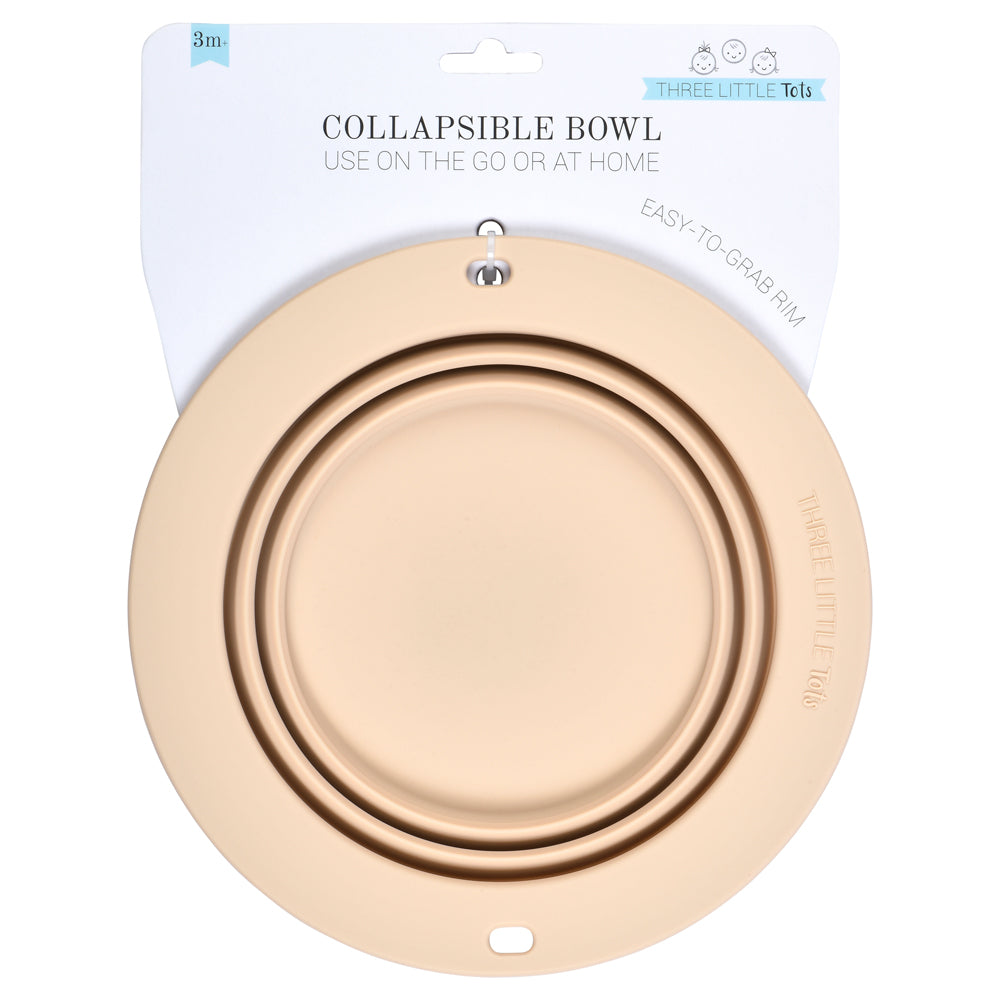 Three Little Tots Sugar Cookie Collapsible Bowl for Travel or Home