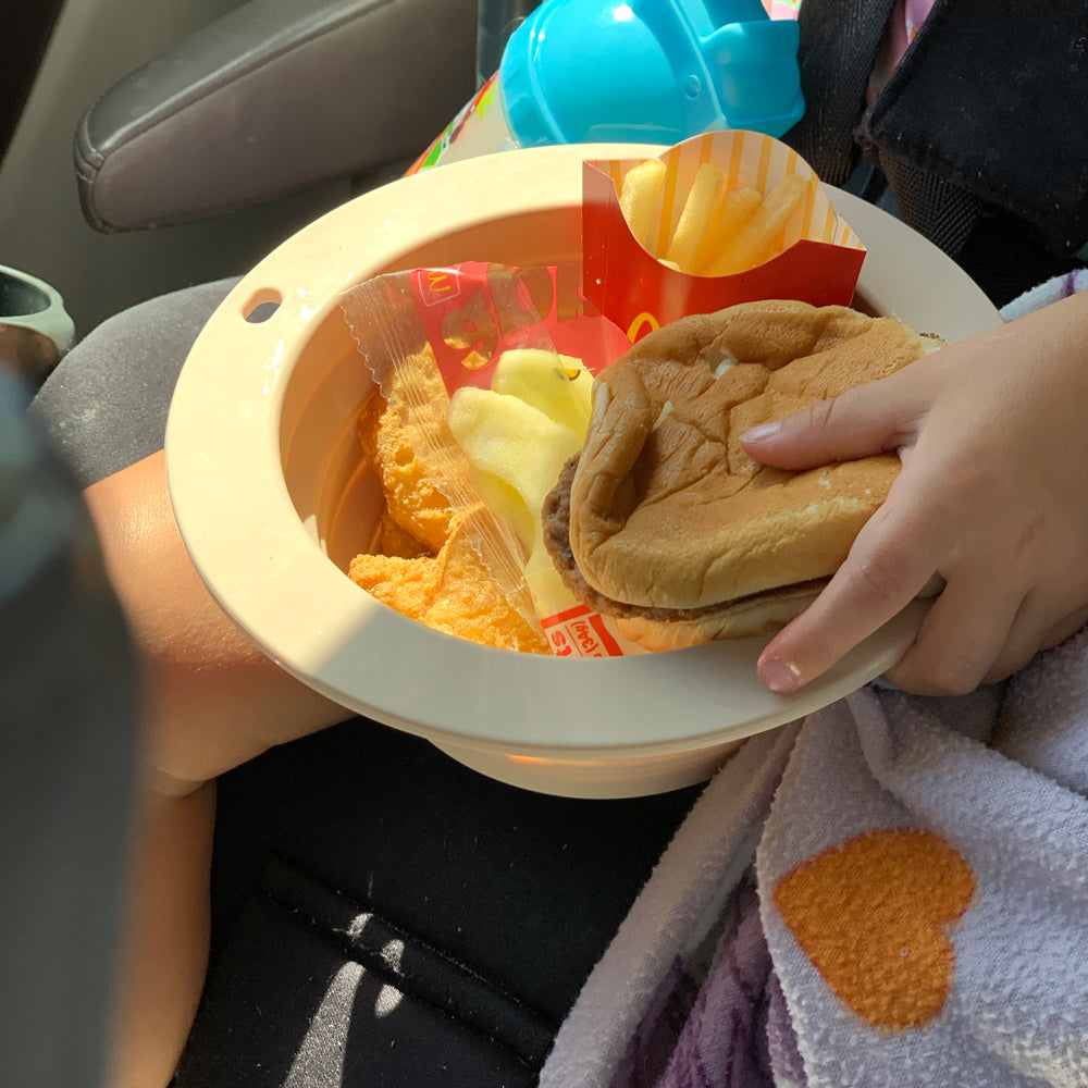 Three Little Tots Sugar Cookie Collapsible Bowl for Travel or Home