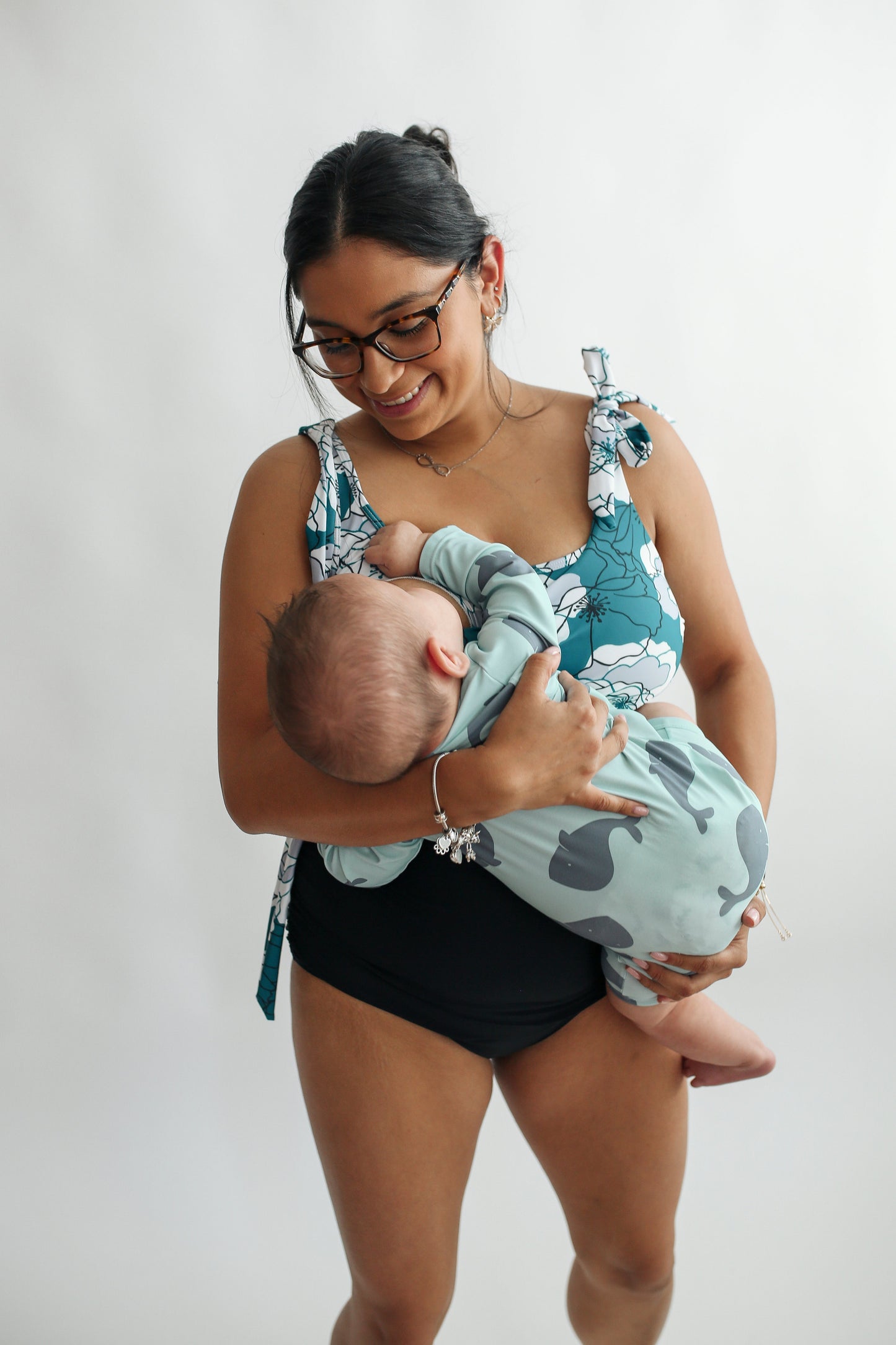 Movemama Tie Shoulder Breastfeeding Bikini Swimsuit Top