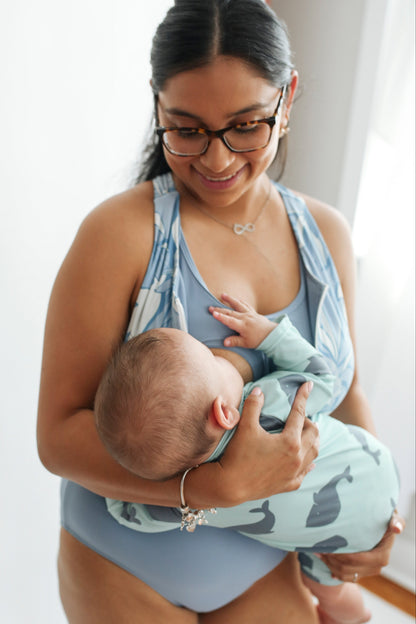 Movemama One Piece Zip Up Breastfeeding Swimsuit