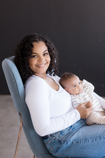 MLM Brand Little Breastfeeding Top - White