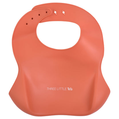 Three Little Tots Terracotta Silicone Bibs