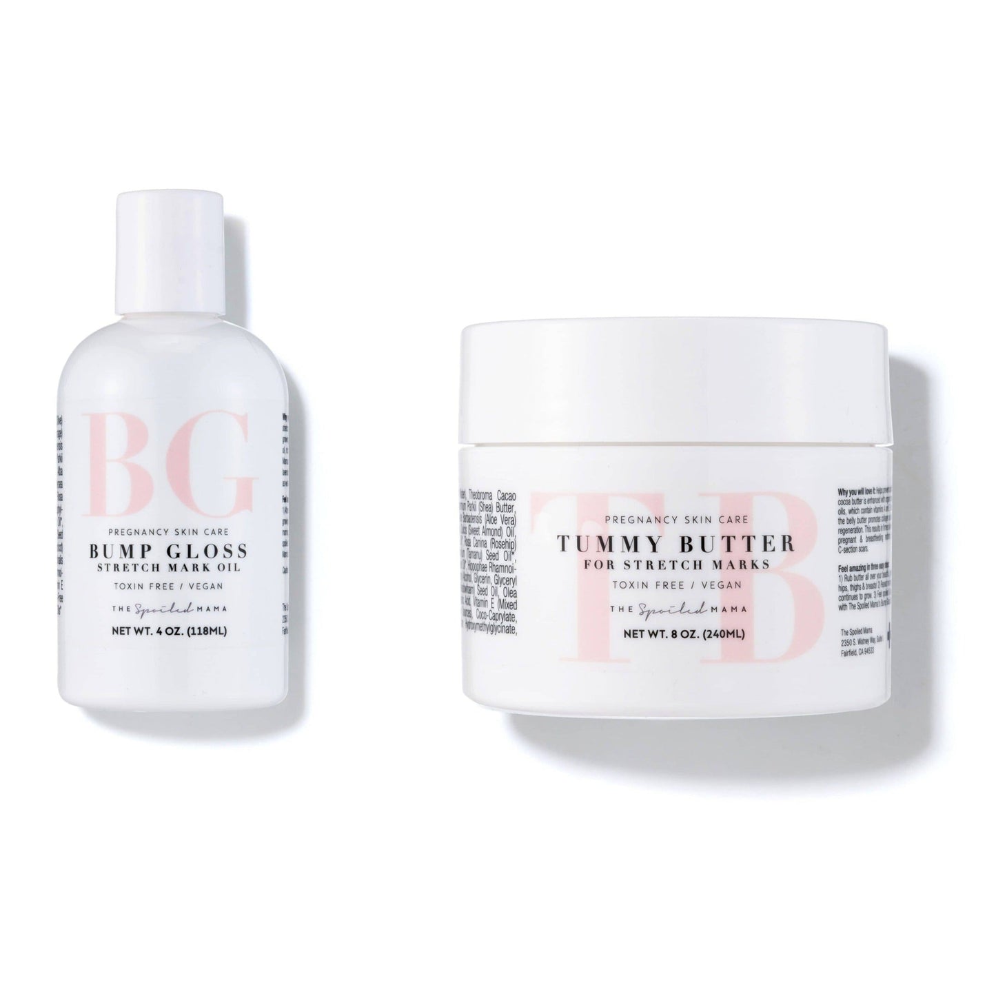 The Spoiled Mama Stretch Mark Treatment Kit - Tummy Butter & Bump Gloss Duo