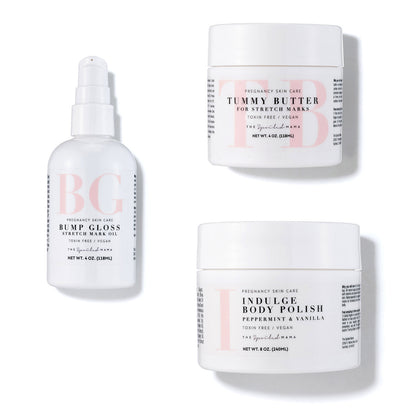The Spoiled Mama Stretch Mark Prevention Trio - Tummy Butter, Bump Gloss & ReModel Serum
