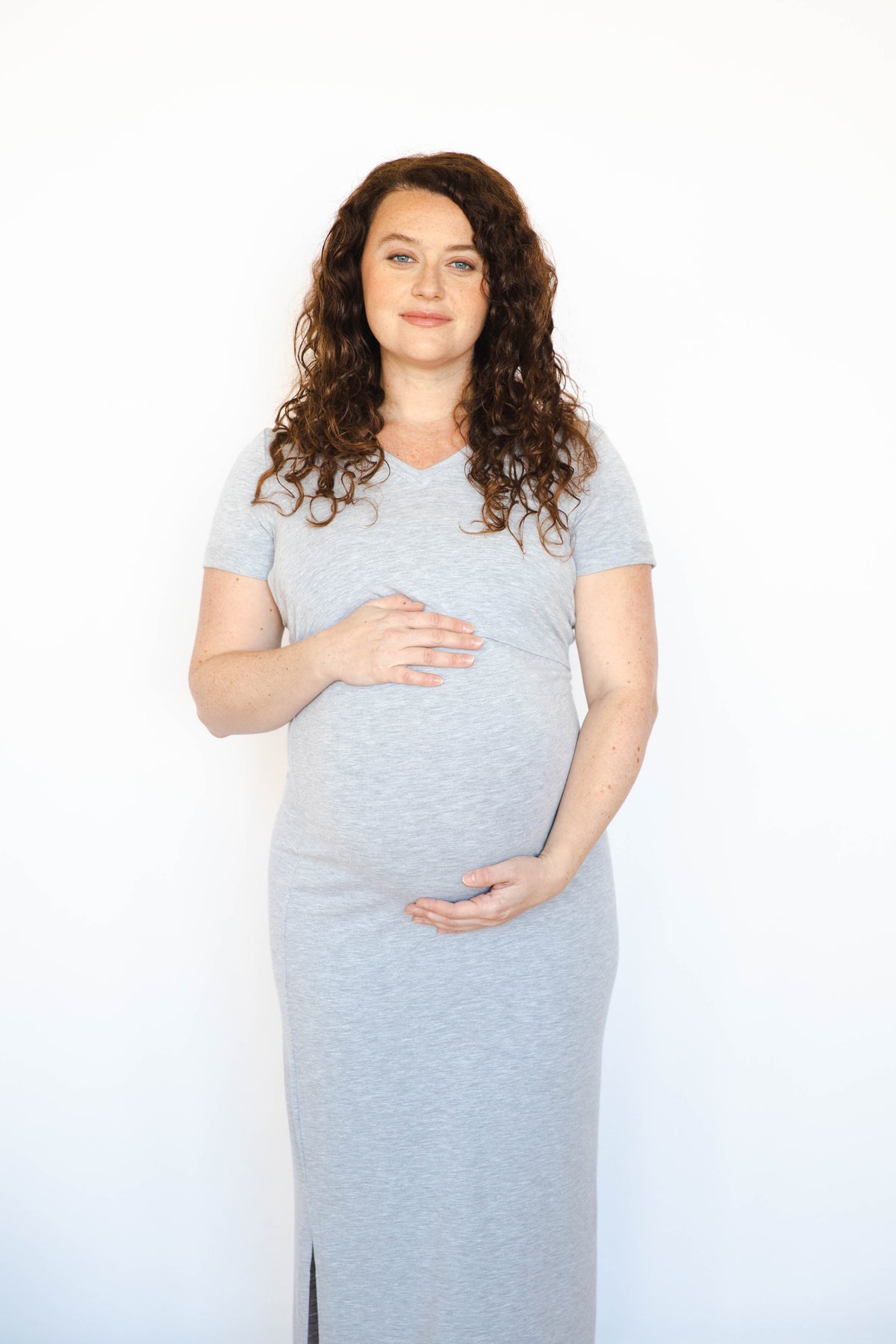 MLM Brand Everyday Breastfeeding Dress - Heather Gray
