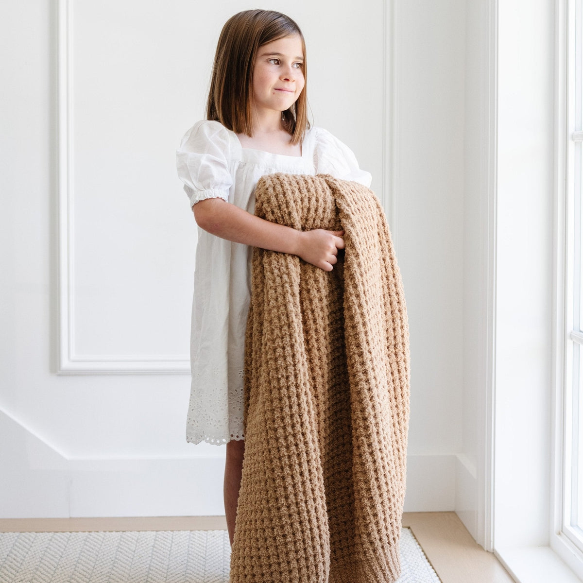 Saranoni Waffle Knit Throw Blankets