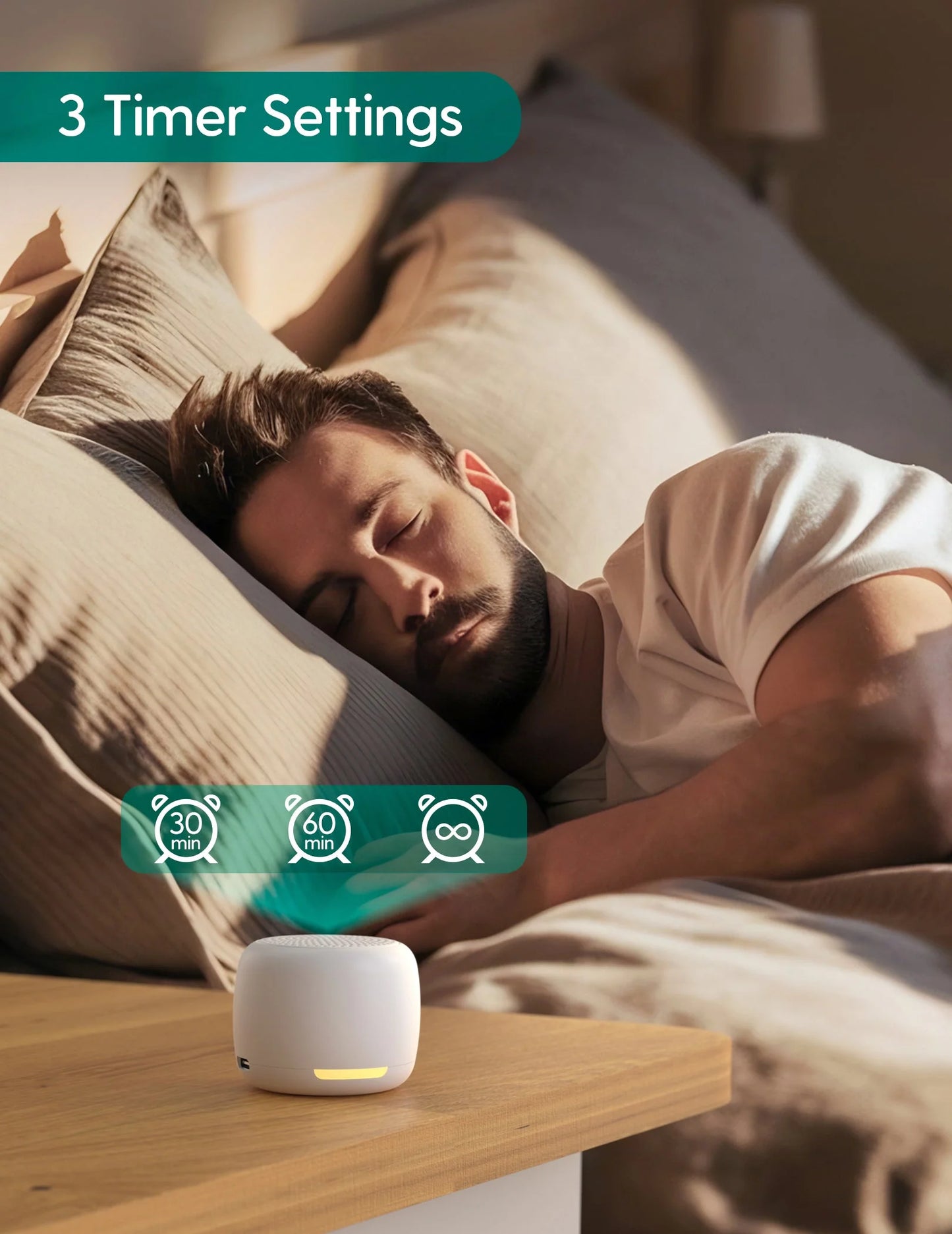 Babelio Pocket Mini Glow White Noise Machine