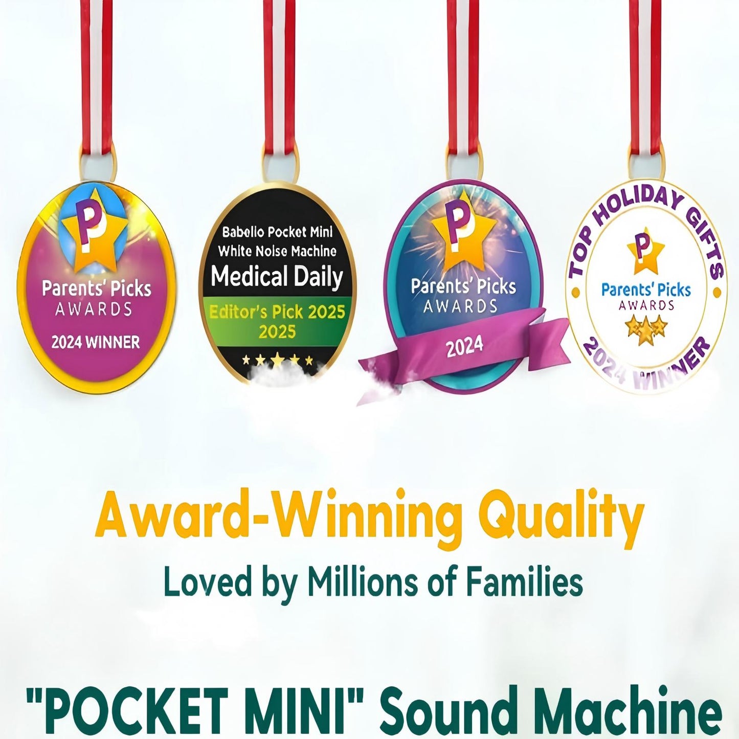 Babelio Pocket Mini Glow White Noise Machine