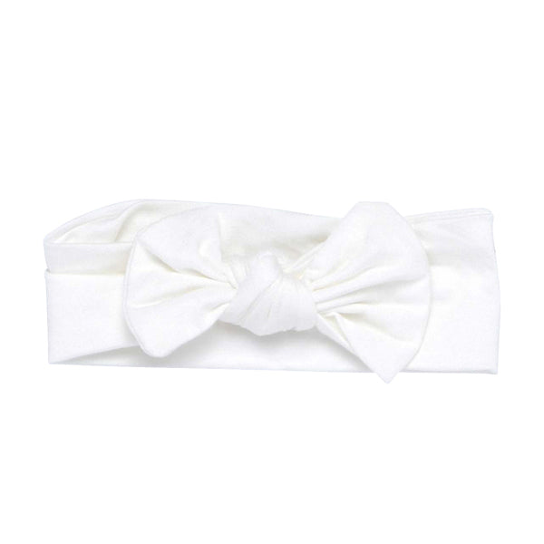 Three Little Tots White Knotted Headband