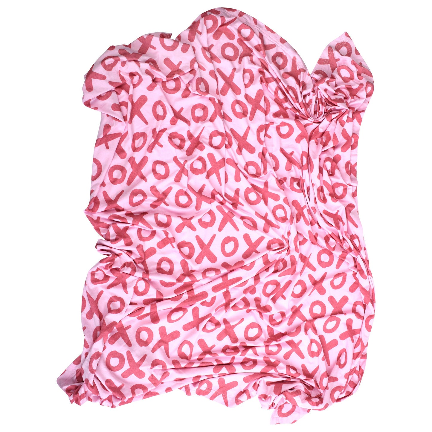 Three Little Tots Valentine's Day XOXO Bamboo Newborn Swaddle Blanket