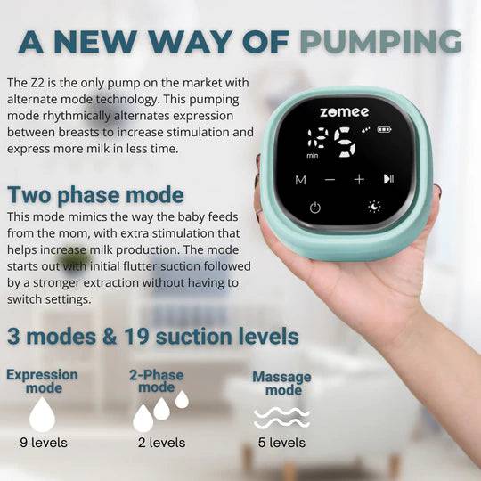 Zomee Z2 Pump & Hands-Free Collection Cups Bundle