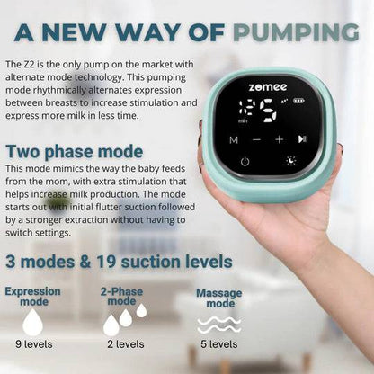 Zomee Z2 Pump & Hands-Free Collection Cups Bundle