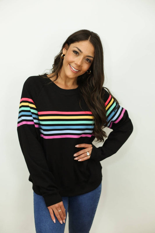 Limited Edition Six Stripe Invisible Zip Breastfeeding Sweater